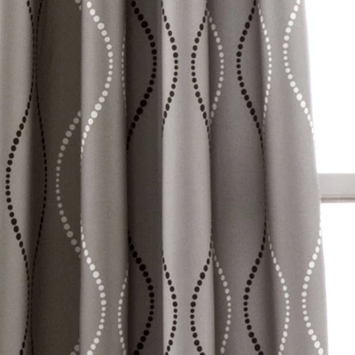 2pk 52"x84" Light Filtering Swirl Window Curtain Panels - Lush Décor 2 2pk 52"x84" Light Filtering Swirl Window Curtain Panels - Lush Décor - Image 2