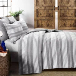 Farmhouse Yarn Dyed Stripe Comforter Set - Lush Décor
