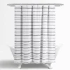 Striped Clip Jacquard Shower Curtain - Lush Décor