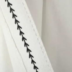 Lush Décor Olivia Ric Rac Embroidery Border Window Panel Light Linen/Black Single 42x84 -Beautiful House GUEST 04364ad1 7db4 418b a586 e9d900ccbcb0