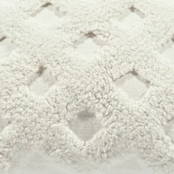 20"x20" Oversize Tufted Diagonal Square Throw Pillow White - Lush Décor