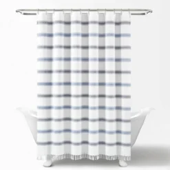 72"x72" Striped Woven Textured Yarn Dyed Eco-Friendly Recycled Cotton Single Shower Curtain - Lush Décor 8 72"x72" Striped Woven Textured Yarn Dyed Eco-Friendly Recycled Cotton Single Shower Curtain - Lush Décor -Beautiful House GUEST 0516a97a b94b 427a 85ff cdbb77889620