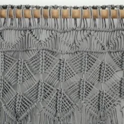 40"x30" Boho Macrame Tassel Cotton Window Valance Gray - Lush Décor -Beautiful House GUEST 06038e28 7cff 4022 9fc4 1e33528670f9