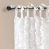 Set Of 2 Sophia Ruffle Window Curtain Panels White - Lush Décor