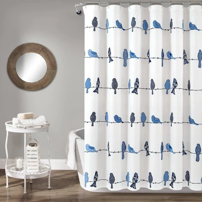 Rowley Birds Shower Curtain - Lush Décor 8 Rowley Birds Shower Curtain - Lush Décor - Image 8