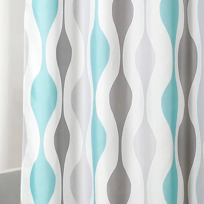 Mid-Century Geo Shower Curtain - Lush Décor 2 Mid-Century Geo Shower Curtain - Lush Décor - Image 2