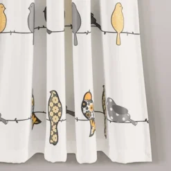 2pk 52"x63" Light Filtering Rowley Birds Curtain Panel Yellow - Lush Décor 7 2pk 52"x63" Light Filtering Rowley Birds Curtain Panel Yellow - Lush Décor -Beautiful House GUEST 071b9c83 4374 4c4c ab58 0b7cc8826139
