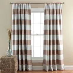 2pk 52"x84" Light Filtering Striped Window Curtain Panels - Lush Décor -Beautiful House GUEST 07caa077 44c6 4de1 a49f 0171244385e5