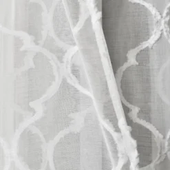 2pk 38"x95" Sheer Avon Trellis Curtain Panels White - Lush Décor 11 2pk 38"x95" Sheer Avon Trellis Curtain Panels White - Lush Décor -Beautiful House GUEST 084df317 925e 4168 848d fe8ab375d1ff