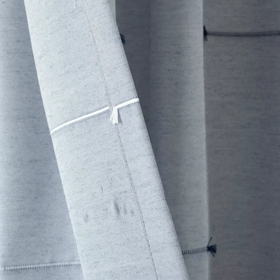 Lush Décor Boho Stripe Clip Jacquard Window Panels Blue/Navy Pair 42x84 3 Lush Décor Boho Stripe Clip Jacquard Window Panels Blue/Navy Pair 42x84 - Image 3