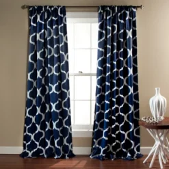 2pk 52"x84" Blackout Geo Window Curtain Panels - Lush Décor -Beautiful House GUEST 09e9876f b853 447b b513 266d88d83831