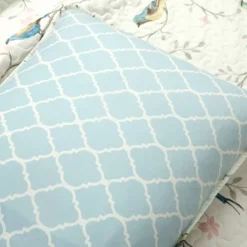 Lush Décor 3pc Botanical Bird And Flower Oversized Reversible Quilt Set White/Blue/Yellow -Beautiful House GUEST 0ac6da37 2e25 41da a297 ae2703f0a2de