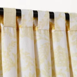 1pc 52"x84" Light Filtering Emma Textured Jacobean Curtain Panel Yellow - Lush Décor -Beautiful House GUEST 0b61358d 2401 4139 a7ed 0fab81e5c42a