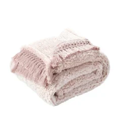 50"x60" Sherpa Tassel Fringe Throw Blanket - Lush Décor -Beautiful House GUEST 0c1060ca c5ee 4476 b735 143b4c465b2f
