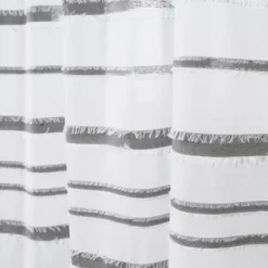 Striped Clip Jacquard Shower Curtain - Lush Décor 9 Striped Clip Jacquard Shower Curtain - Lush Décor -Beautiful House GUEST 0c22ac81 7b97 491e 8ec0 4d8fc4151212