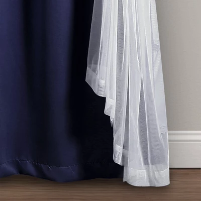 Lush Decor Sheer Grommet Insulated Blackout Window Curtain Panel Set 5 Lush Decor Sheer Grommet Insulated Blackout Window Curtain Panel Set - Image 5