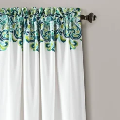 2pk 52"x95" Light Filtering Clara Curtain Panels Blue - Lush Décor