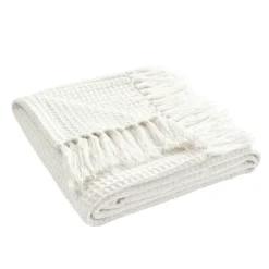50"x60" Waffle Cotton Knit Throw Blanket - Lush Décor -Beautiful House GUEST 0d3241f4 99b1 4458 8424 95a597789990