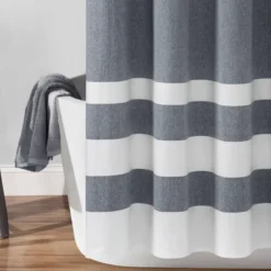 Cape Cod Stripe Yarn Dyed Cotton Shower Curtain - Lush Décor -Beautiful House GUEST 0e2ef024 19cc 49f5 b402 694d9a163f8a