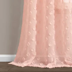 Set Of 2 (84"x38") Textured Dot Grommet Sheer Window Curtain Panels - Lush Décor -Beautiful House GUEST 10426dee c62c 4beb ad9e 263bb56c724d