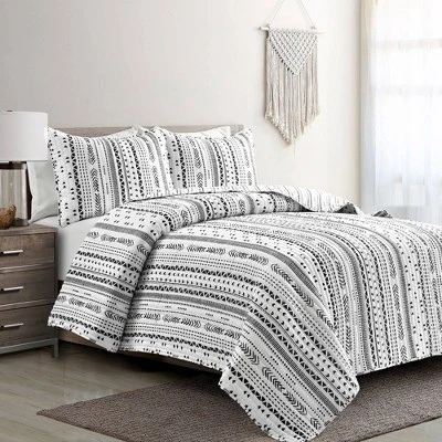 Lush Décor 3pc Hygge Geo Reversible Oversized Quilt Set 1 Lush Décor 3pc Hygge Geo Reversible Oversized Quilt Set