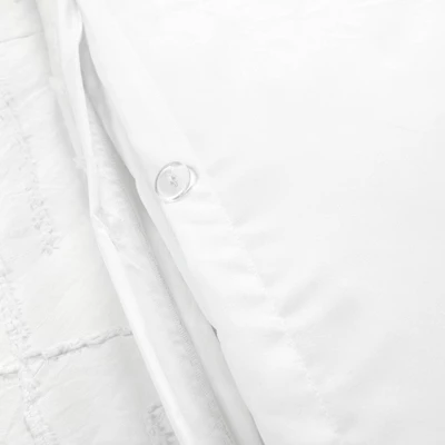 3pc Diamond Clip Jacquard Duvet Cover Set White - Lush Décor 3 3pc Diamond Clip Jacquard Duvet Cover Set White - Lush Décor - Image 3