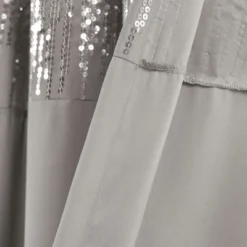 Lush Décor Shimmer Sequins Window Curtain Panels Gray/Gold 42X84 Set -Beautiful House GUEST 11089b10 1525 446f 8a95 784803452237