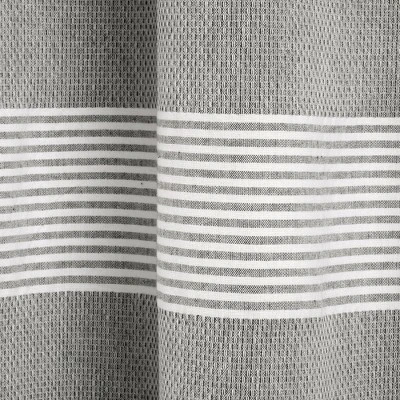 Set Of 2 Farmhouse Tucker Stripe Yarn Dyed Cotton Knotted Tassel Light Filtering Window Curtain Panels - Lush Décor 3 Set Of 2 Farmhouse Tucker Stripe Yarn Dyed Cotton Knotted Tassel Light Filtering Window Curtain Panels - Lush Décor - Image 3