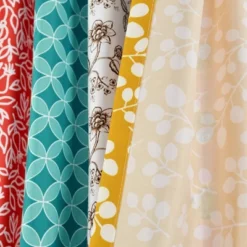 Set Of 2 Boho Patch Light Filtering Window Curtain Panels Orange - Lush Décor -Beautiful House GUEST 11b9f128 9b88 4982 8b48 e04a090be934