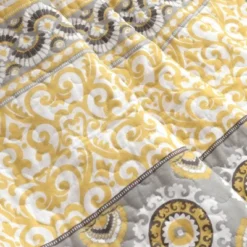 50"x60" Nesco Striped Reversible Cotton Throw Blanket Yellow/Gray - Lush Décor -Beautiful House GUEST 124be20e aa6c 4d92 82f0 8809dd8e8ce4