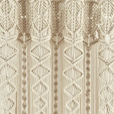 Boho Macrame Textured Cotton Window Curtain Panel - Lush Décor 5 Boho Macrame Textured Cotton Window Curtain Panel - Lush Décor - Image 5