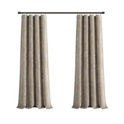 Lush Décor Aspen Luxury Velvet Chenille Window Curtain Panel Neutral Single 52x84 -Beautiful House GUEST 12baafba db8f 467c a9d7 ed2a526e1d3d