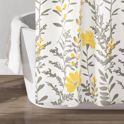Aprile Shower Curtain Yellow/Gray - Lush Décor 4 Aprile Shower Curtain Yellow/Gray - Lush Décor - Image 4