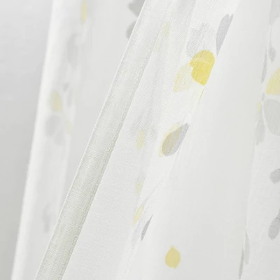 2pk 38"x84" Sheer Weeping Flower Curtain Panels Yellow/Gray - Lush Décor 4 2pk 38"x84" Sheer Weeping Flower Curtain Panels Yellow/Gray - Lush Décor - Image 4
