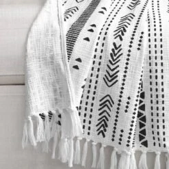 50"x60" Hygge Striped Cotton Slub Tassel Fringe Throw Blanket - Lush Décor 7 50"x60" Hygge Striped Cotton Slub Tassel Fringe Throw Blanket - Lush Décor -Beautiful House GUEST 1353c3df 7545 4d02 9aa8 0b34d34800fc