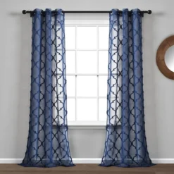 2pk 38"x84" Lush Décor Sheer Avon Trellis Curtain Panels 14 2pk 38"x84" Lush Décor Sheer Avon Trellis Curtain Panels -Beautiful House GUEST 13b36c65 07e3 453a 8451 59685777575f
