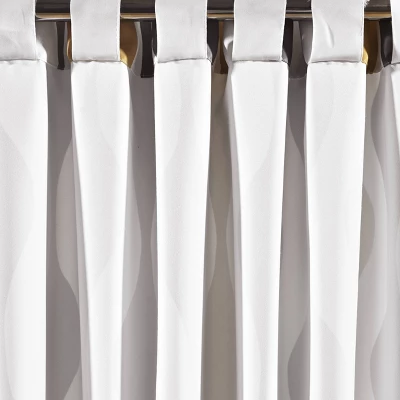 2pk 52"x84" Light Filtering Mid-Century Geo Curtain Panels Gold/Gray - Lush Décor 5 2pk 52"x84" Light Filtering Mid-Century Geo Curtain Panels Gold/Gray - Lush Décor - Image 5