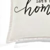 20"x20" Oversize 'Let's Stay At Home' Family-Friendly Square Throw Pillow Cover White - Lush Décor