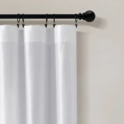 Lush Décor Milione Fiori Window Curtain Panels White/Black 42X84 Set