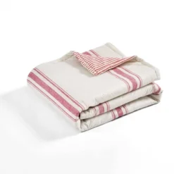 Lush Décor 50"x60" Farmhouse Stripe Throw Blanket Red -Beautiful House GUEST 17c8b832 ef58 4937 a0f5 d73d345db29f