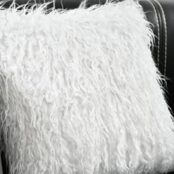 Luca Faux Fur Square Throw Pillow White - Lush Décor -Beautiful House GUEST 1969eec5 b64f 438a b028 4ff0f9590e97