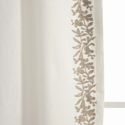 Luxury Modern Flower Embroidery Border Window Panel 5 Luxury Modern Flower Embroidery Border Window Panel - Image 5