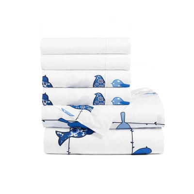 6pc Rowley Birds Patterned Sheet Set - Lush Décor 5 6pc Rowley Birds Patterned Sheet Set - Lush Décor - Image 5