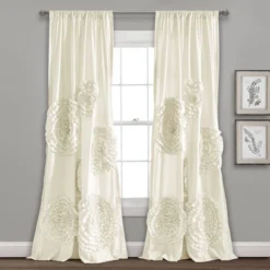 Serena Window Curtain (84"x54") - Lush Décor -Beautiful House GUEST 1aad7a7b 2b8c 45cd af92 74f067db512a