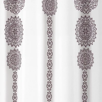 Stripe Medallion Shower Curtain - Lush Décor 2 Stripe Medallion Shower Curtain - Lush Décor - Image 2