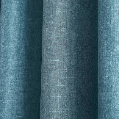 52"x84" Lush Decor Meena Slub 100% Blackout Window Curtain Panels Blue Pair 7 52"x84" Lush Decor Meena Slub 100% Blackout Window Curtain Panels Blue Pair - Image 7