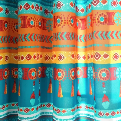 Lush Décor Boho Watercolor Border Window Curtain Panels Turquoise/Multi 52X84 Set 1 Lush Décor Boho Watercolor Border Window Curtain Panels Turquoise/Multi 52X84 Set
