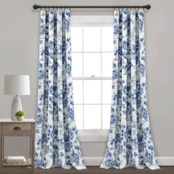 Set Of 2 (84"x52") Ivana Floral Light Filtering Window Curtain Panels - Lush Décor -Beautiful House GUEST 1d82edbd 4175 40ae 8cfa c65e7b17c919