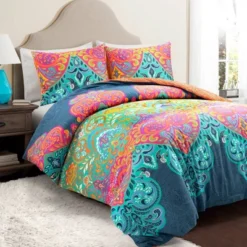 3pc Boho Chic Cotton Duvet Cover Set Turquoise/Navy - Lush Décor 11 3pc Boho Chic Cotton Duvet Cover Set Turquoise/Navy - Lush Décor -Beautiful House GUEST 1d9a876e 5c92 4d42 ad38 1beed4e0ca62