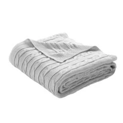50"x60" Cable Soft Knitted Throw Blanket With Border - Lush Décor -Beautiful House GUEST 1dd015c4 3384 4ed5 9755 216b42686ef0